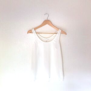 Frenchi White Dress Tank Top - XS
